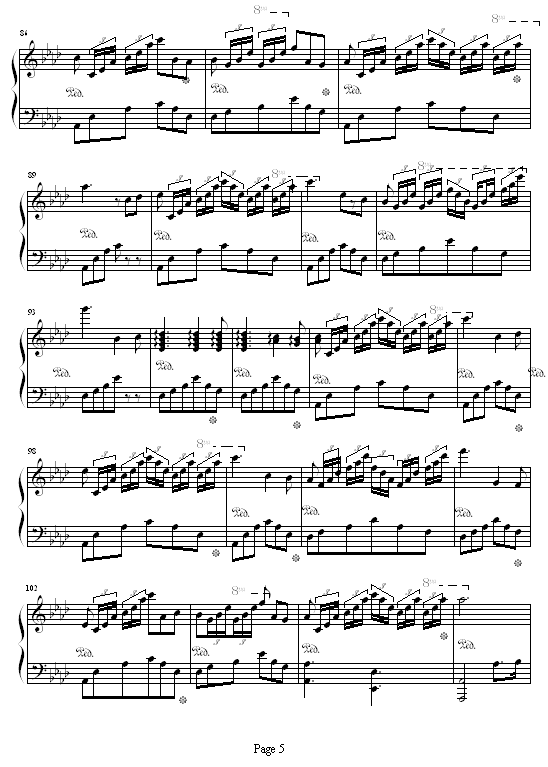 甜蜜奏鸣曲-SWEET BYE AND BYE钢琴曲谱（图5）