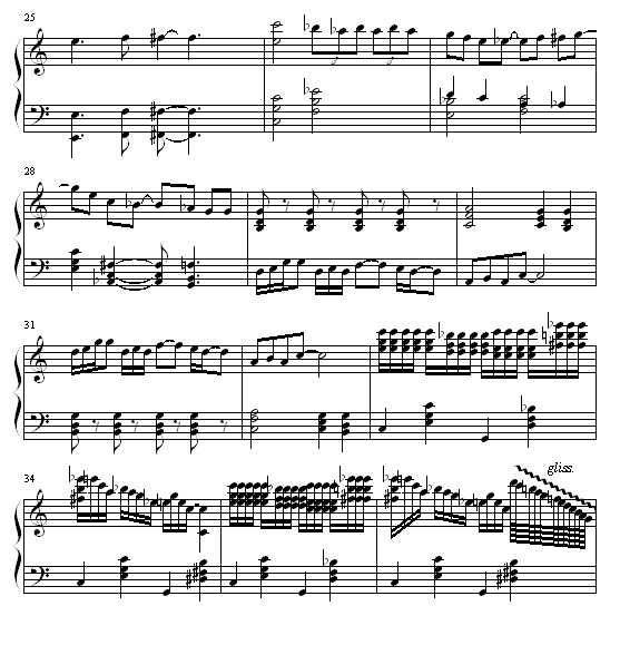 蓝色狂想曲钢琴曲谱（图3）