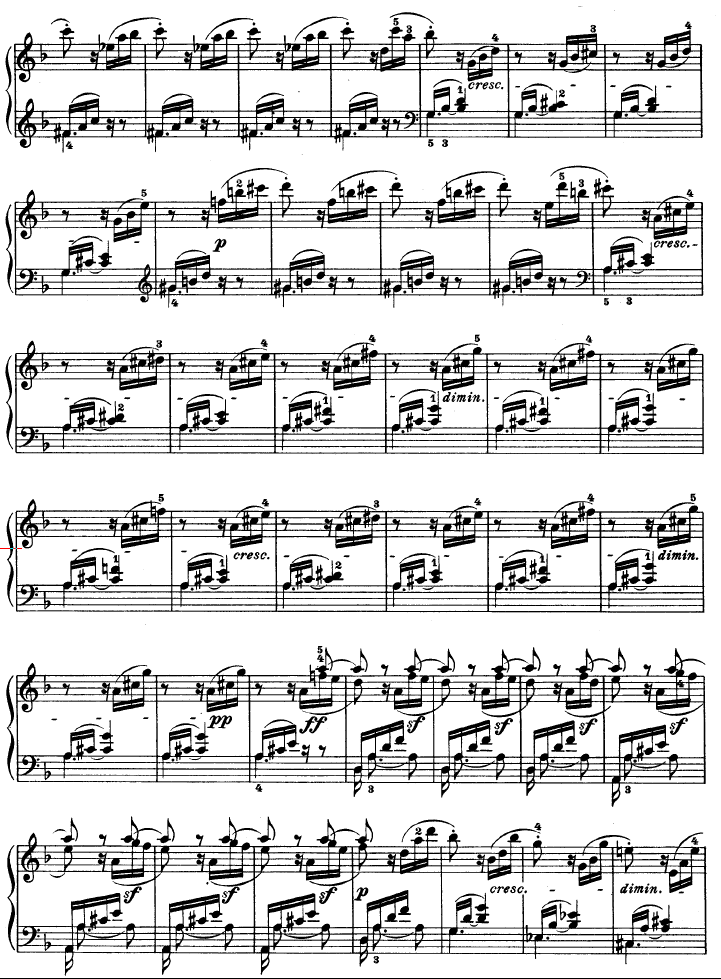 暴风雨-d小调第十七钢琴奏鸣曲 - Op.31—2钢琴曲谱（图20）