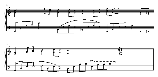红河谷钢琴曲谱（图3）