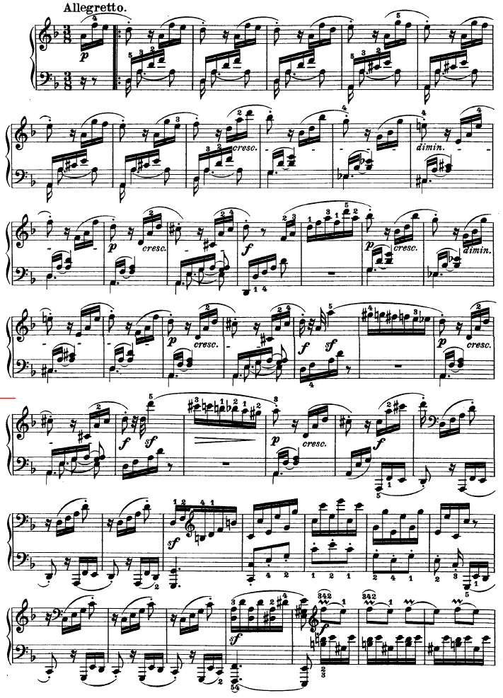 暴风雨-d小调第十七钢琴奏鸣曲 - Op.31—2钢琴曲谱（图12）