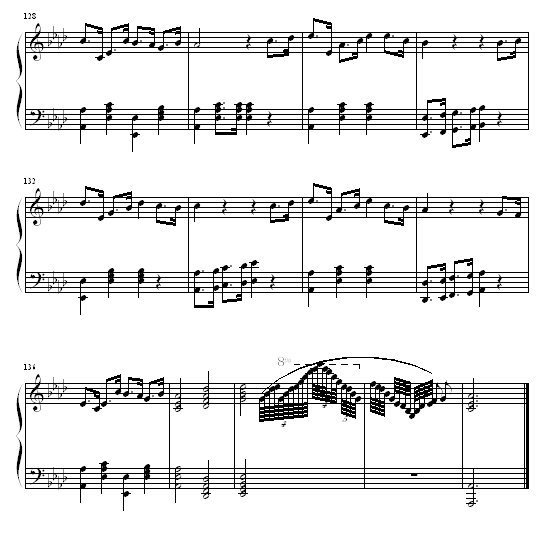 甜蜜奏鸣曲-SWEET BYE AND BYE钢琴曲谱（图7）