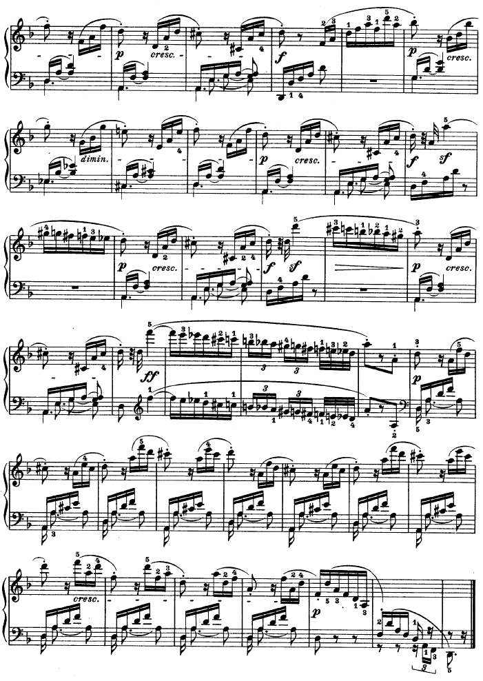 暴风雨-d小调第十七钢琴奏鸣曲 - Op.31—2钢琴曲谱（图21）