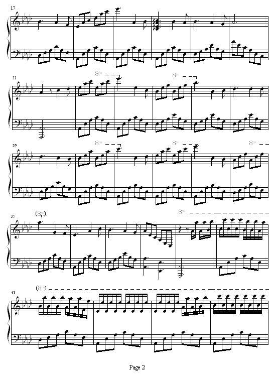 甜蜜奏鸣曲-SWEET BYE AND BYE钢琴曲谱（图2）
