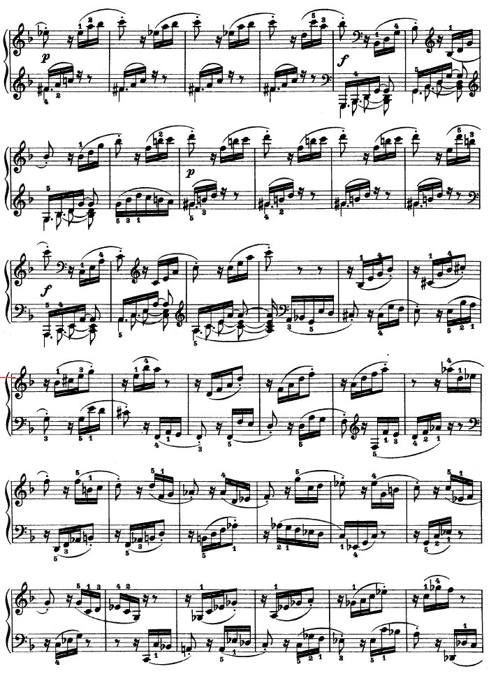暴风雨-d小调第十七钢琴奏鸣曲 - Op.31—2钢琴曲谱（图14）