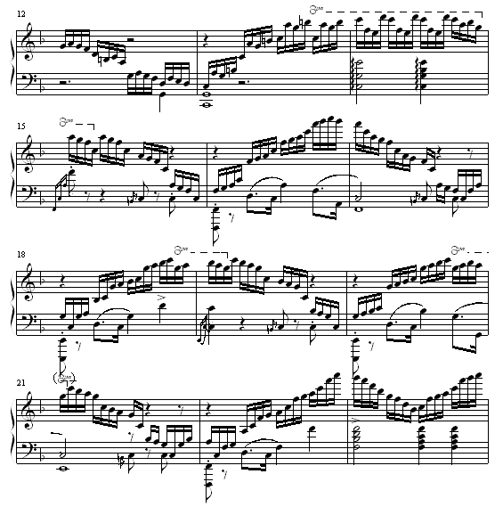 F大调练习曲钢琴曲谱（图2）