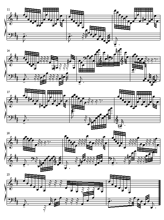 练习曲No.17=落翼之羽制谱钢琴曲谱（图2）