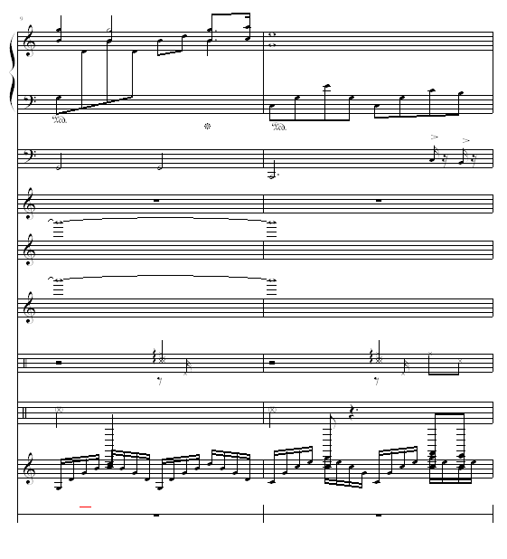 水边的阿狄丽娜 -（乐队总谱版）钢琴曲谱（图5）
