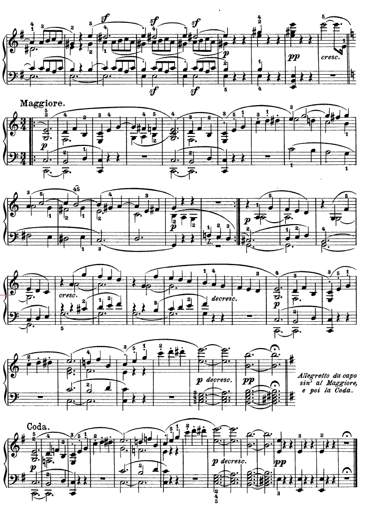 E大调第九钢琴奏鸣曲　Op. 14 No—1钢琴曲谱（图8）