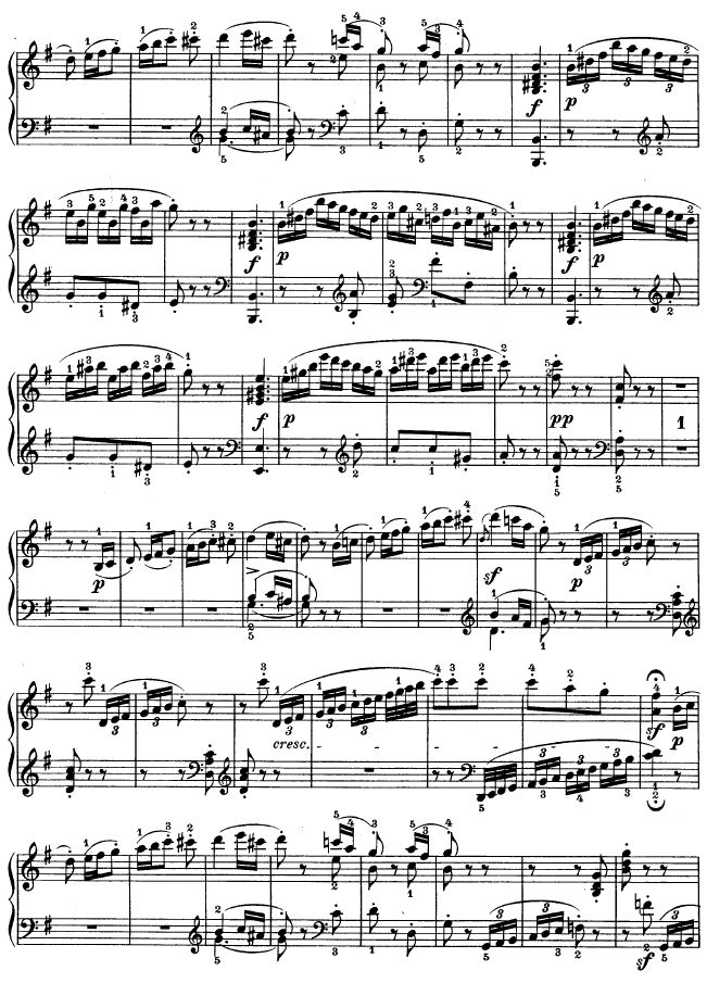 G大调第十钢琴奏鸣曲　Op. 14 No--2钢琴曲谱（图12）