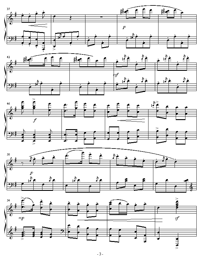 翻身的日子钢琴曲谱（图3）