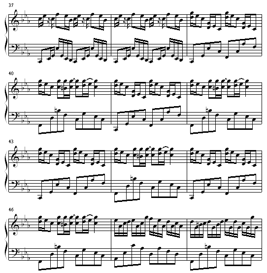 克罗地亚狂想曲钢琴曲谱（图4）