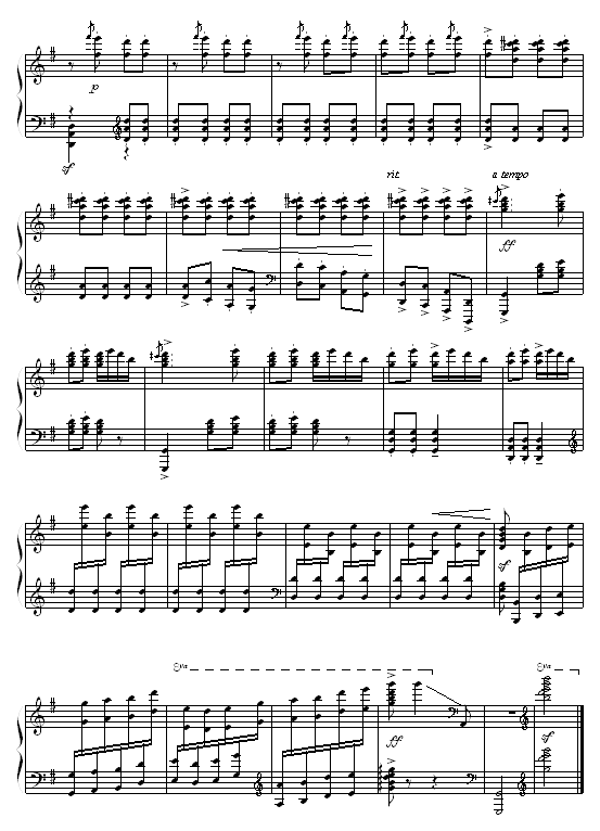 翻身的日子钢琴曲谱（图5）
