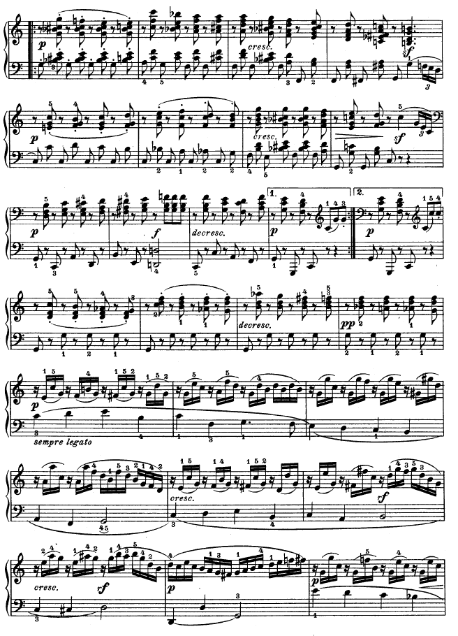 G大调第十钢琴奏鸣曲　Op. 14 No--2钢琴曲谱（图10）