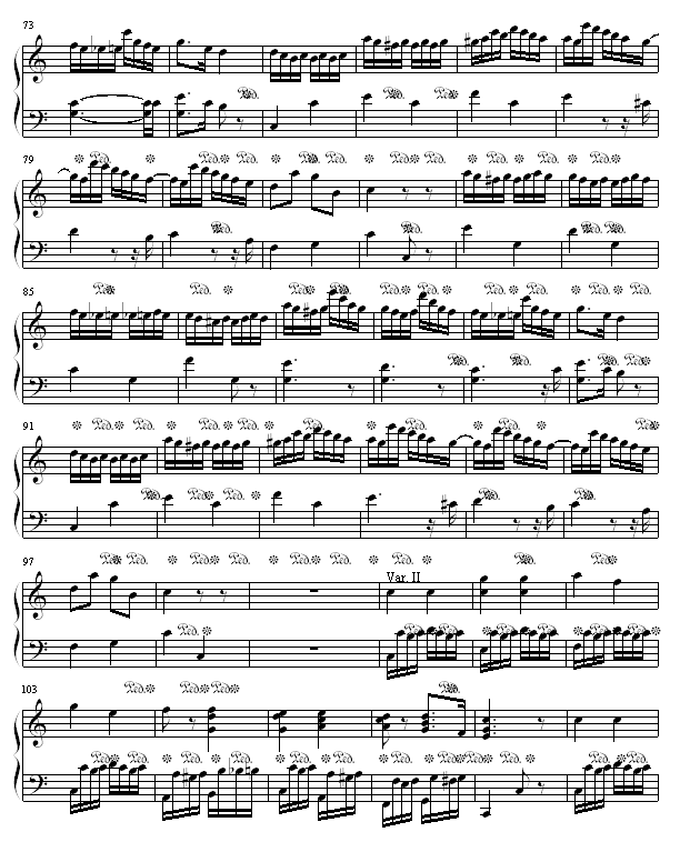 小星星变奏曲钢琴曲谱（图3）