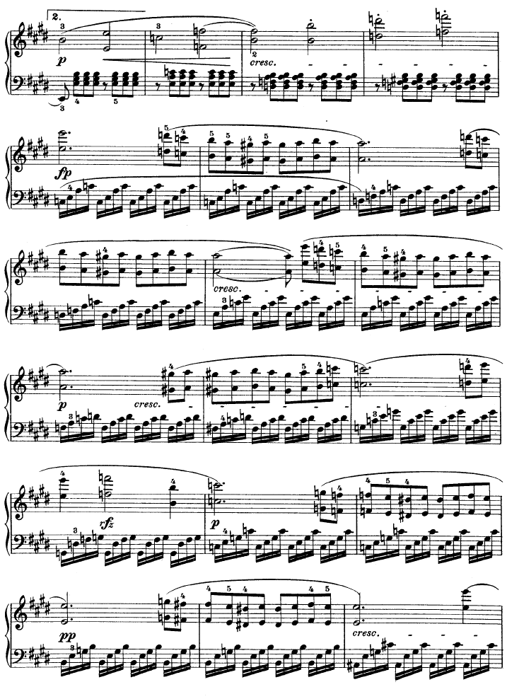 E大调第九钢琴奏鸣曲　Op. 14 No—1钢琴曲谱（图3）