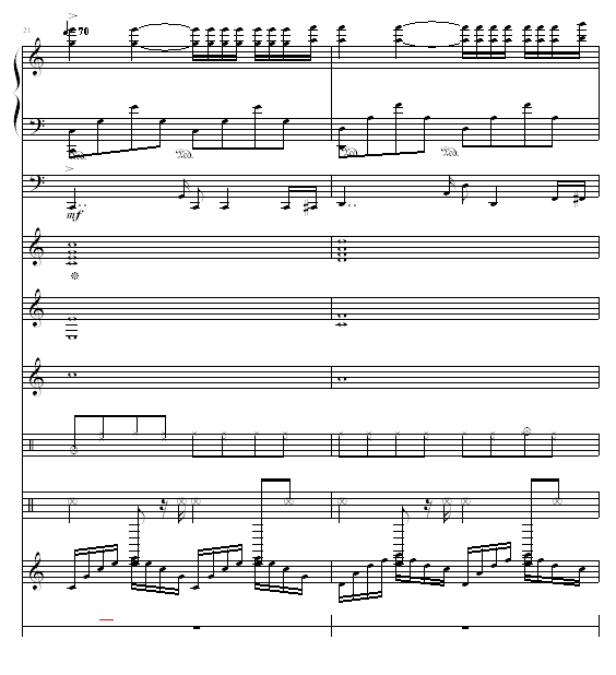 水边的阿狄丽娜 -（乐队总谱版）钢琴曲谱（图11）