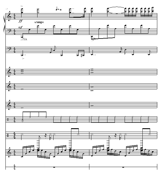 水边的阿狄丽娜 -（乐队总谱版）钢琴曲谱（图9）