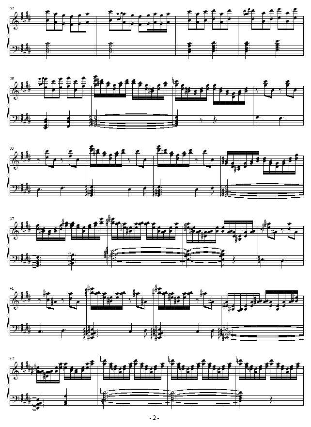 清晨钢琴曲谱（图2）