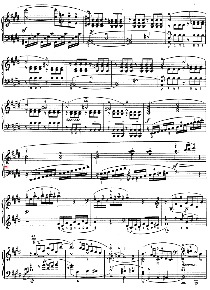 E大调第九钢琴奏鸣曲　Op. 14 No—1钢琴曲谱（图4）
