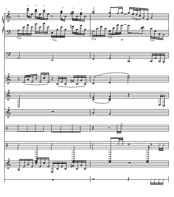 水边的阿狄丽娜 -（乐队总谱版）钢琴曲谱（图13）