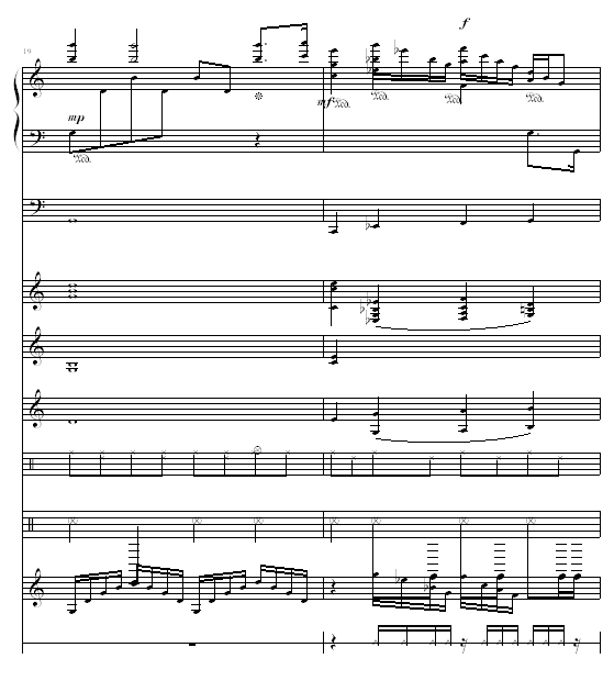 水边的阿狄丽娜 -（乐队总谱版）钢琴曲谱（图10）