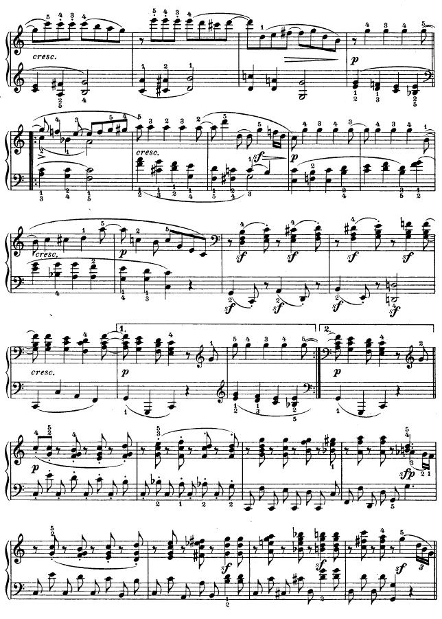 G大调第十钢琴奏鸣曲　Op. 14 No--2钢琴曲谱（图9）