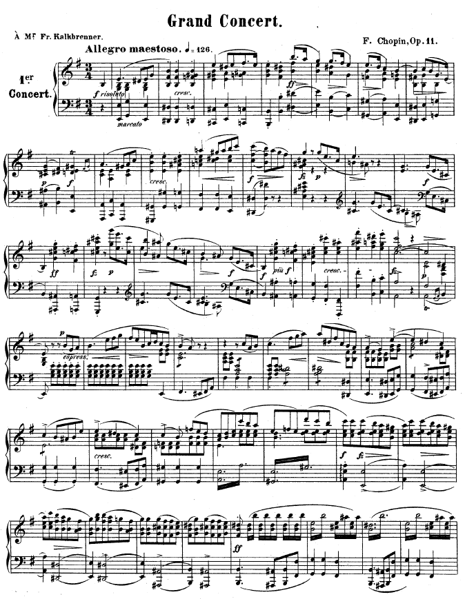 钢琴第一协奏曲 op.11-1钢琴曲谱（图1）
