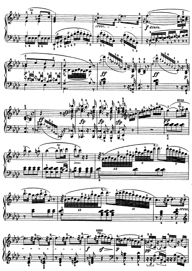 C小调第五钢琴奏鸣曲 - Op. 10—1钢琴曲谱（图9）