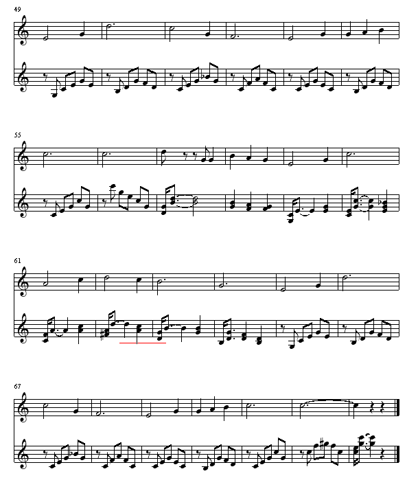 雪绒花钢琴曲谱（图3）