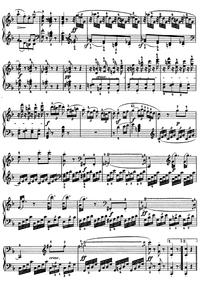 F大调第六钢琴奏鸣曲 - Op.10—2钢琴曲谱（图2）