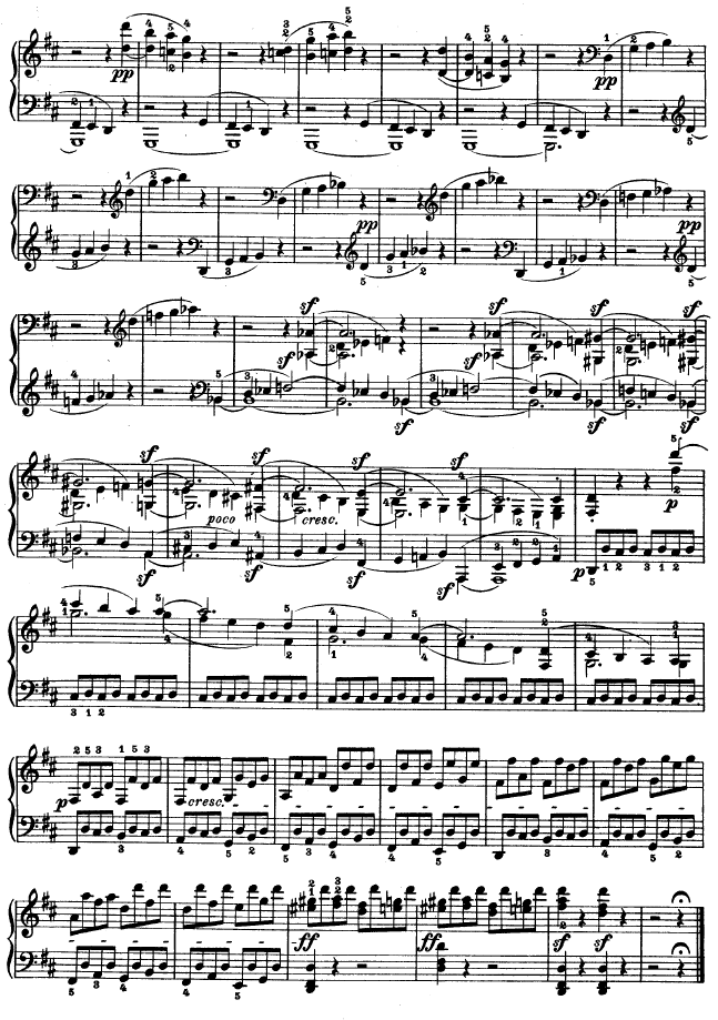 D大调第七钢琴奏鸣曲 - Op. 10 No--3钢琴曲谱（图9）