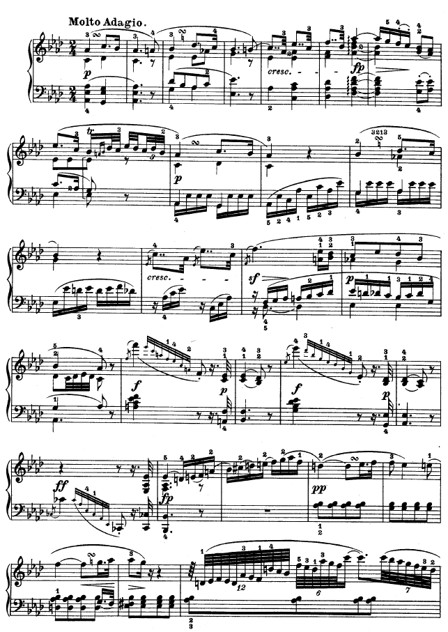 C小调第五钢琴奏鸣曲 - Op. 10—1钢琴曲谱（图7）