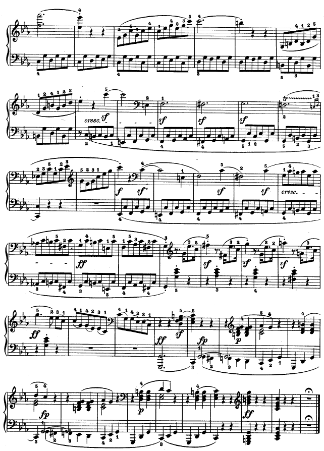 C小调第五钢琴奏鸣曲 - Op. 10—1钢琴曲谱（图6）
