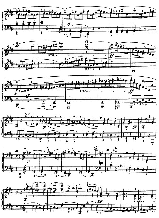D大调第七钢琴奏鸣曲 - Op. 10 No--3钢琴曲谱（图7）