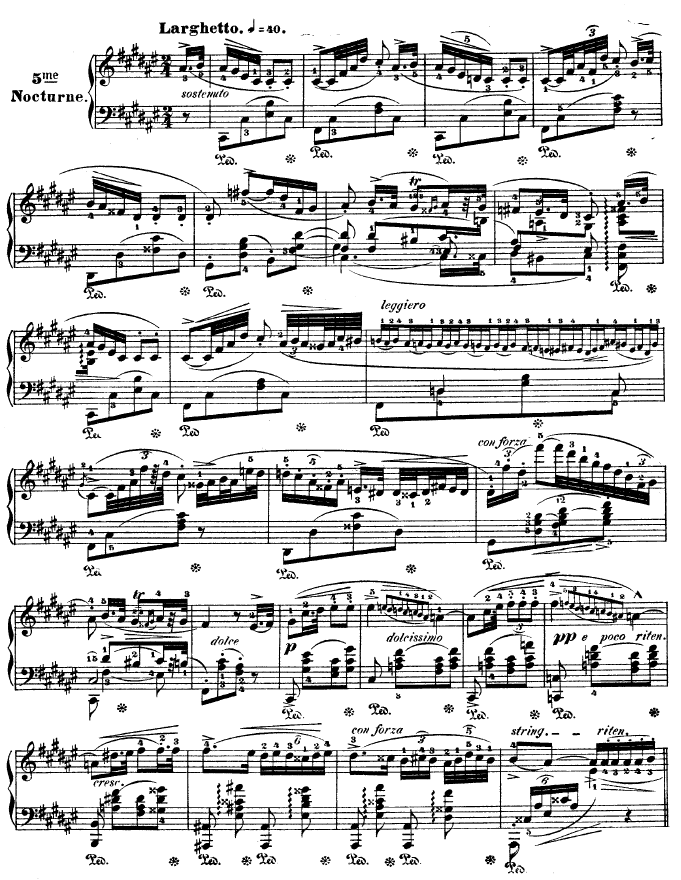 升F大调夜曲作品15号 - Nocturne Op.15 No.3钢琴曲谱（图1）