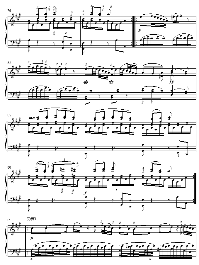 A大调钢琴奏鸣曲K331-寒风钢琴曲谱（图7）
