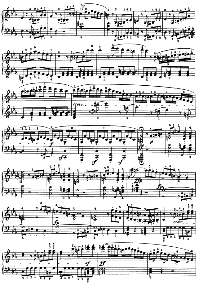 C小调第五钢琴奏鸣曲 - Op. 10—1钢琴曲谱（图13）