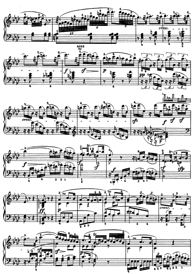 C小调第五钢琴奏鸣曲 - Op. 10—1钢琴曲谱（图8）