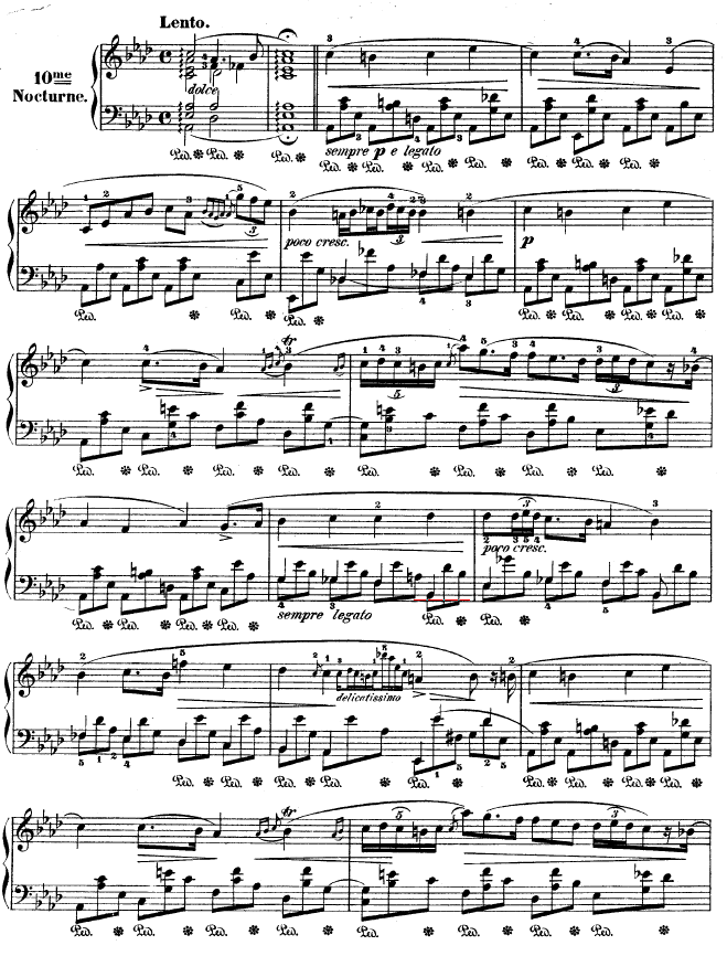 B大调夜曲作品32号 -OP32 NO.2钢琴曲谱（图4）