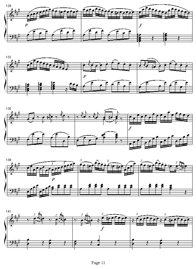 A大调钢琴奏鸣曲K331-寒风钢琴曲谱（图11）