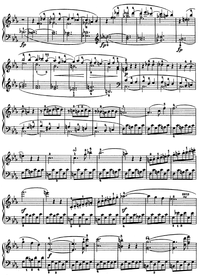 C小调第五钢琴奏鸣曲 - Op. 10—1钢琴曲谱（图5）