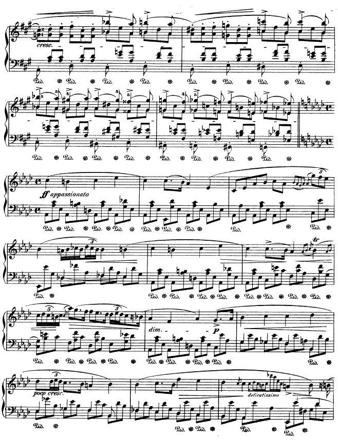B大调夜曲作品32号 -OP32 NO.2钢琴曲谱（图7）