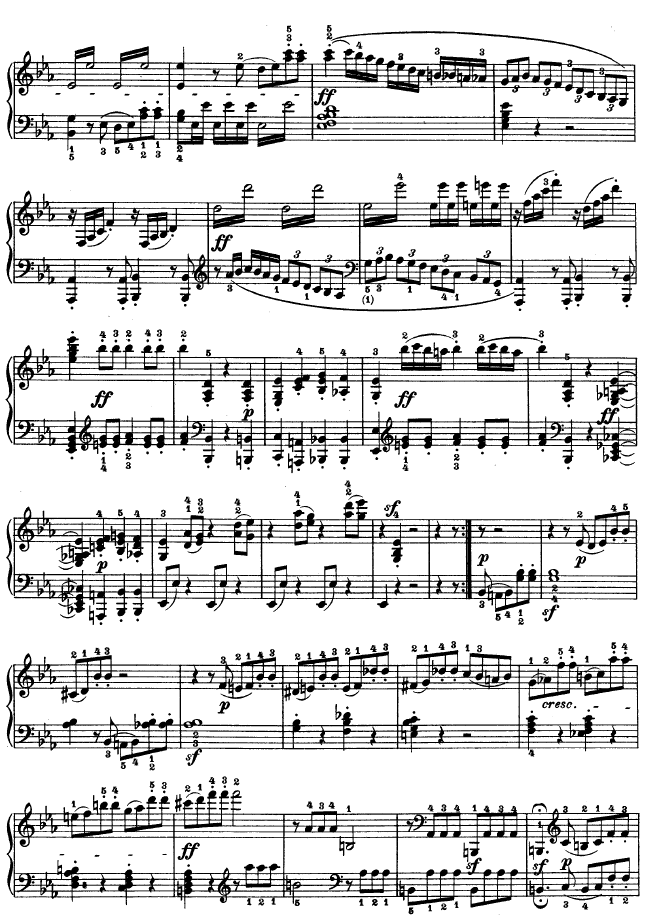C小调第五钢琴奏鸣曲 - Op. 10—1钢琴曲谱（图12）