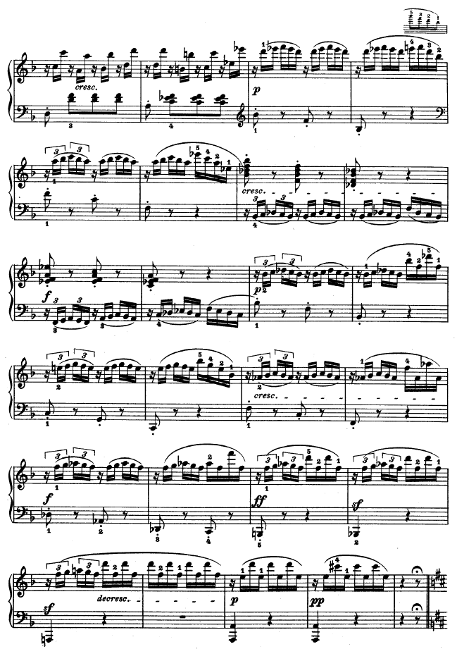 F大调第六钢琴奏鸣曲 - Op.10—2钢琴曲谱（图4）