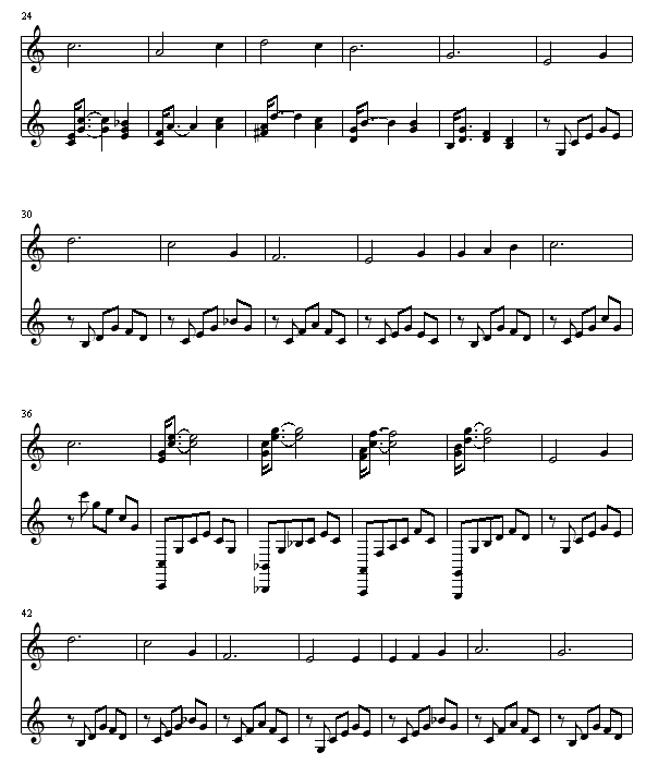 雪绒花钢琴曲谱（图2）