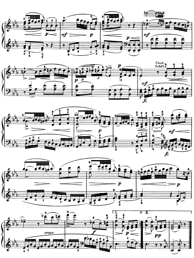 降B大调奏鸣曲 kv333钢琴曲谱（图12）