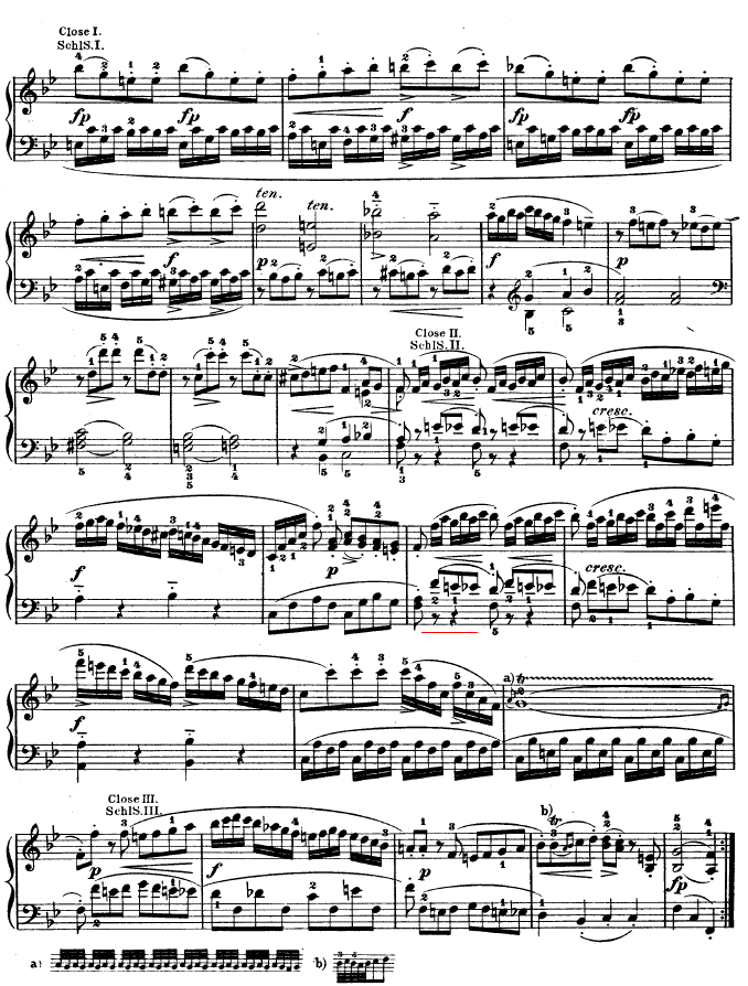 降B大调奏鸣曲 kv333钢琴曲谱（图3）