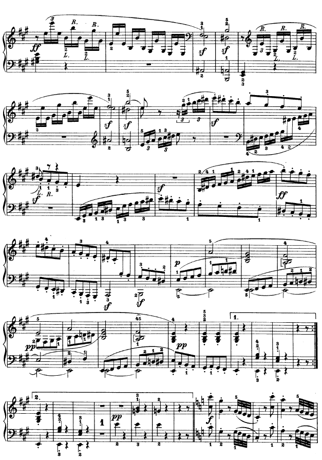 A大调第二钢琴奏鸣曲钢琴曲谱（图3）