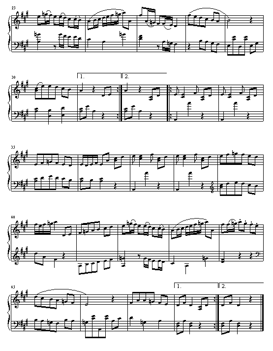 小步舞曲钢琴曲谱（图2）
